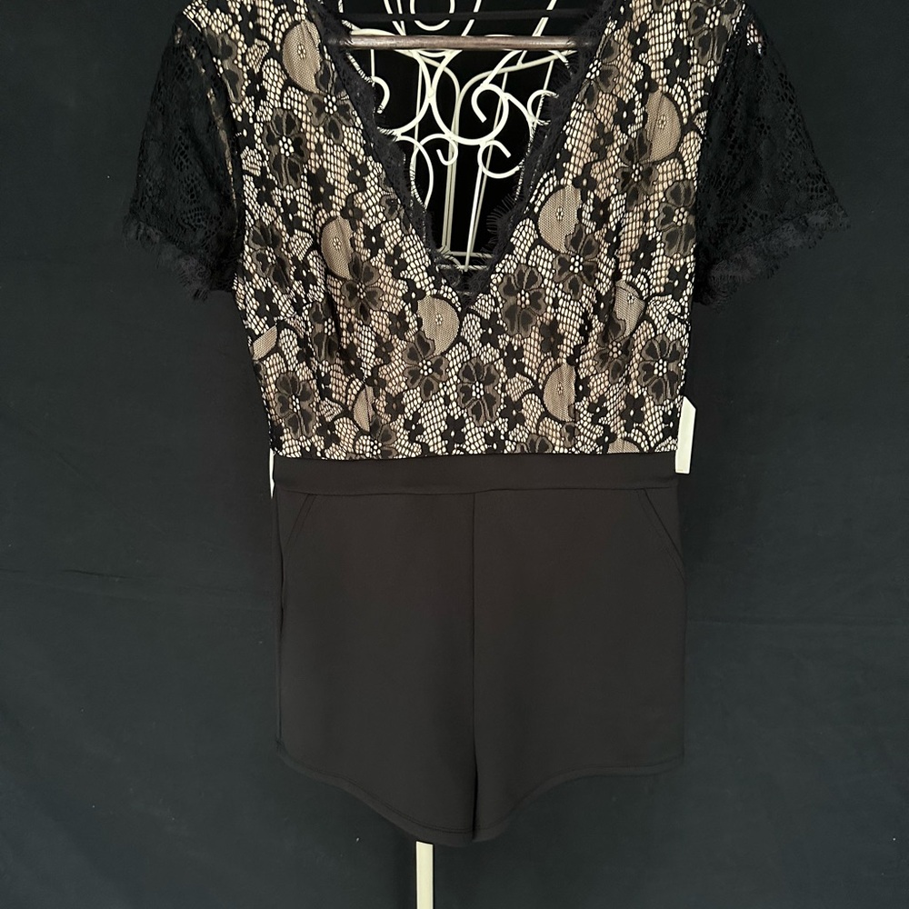 Forever 21 Black Lace Overlay Dress